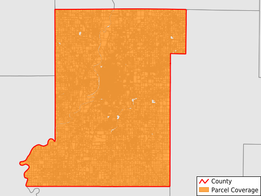 Vigo County Indiana GIS Parcel Data Download Coverage