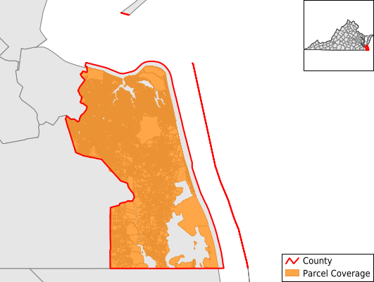 Virginia Beach City Va Parcel Data Coverage Map 