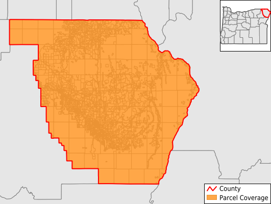 Wallowa County Oregon GIS Parcel Data Download Coverage