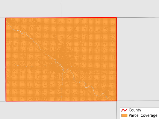 Wapello County Iowa GIS Parcel Data Download Coverage