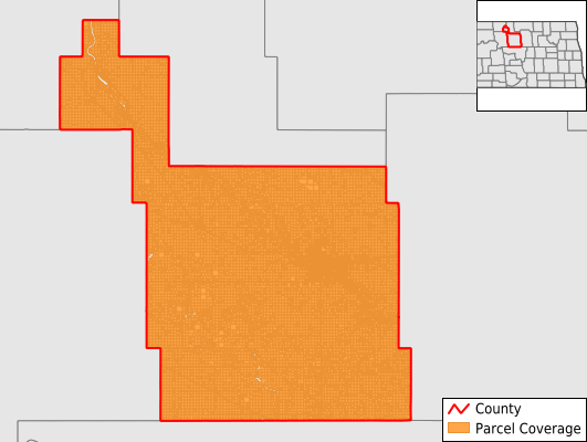 Ward County North Dakota GIS Parcel Data Download Coverage