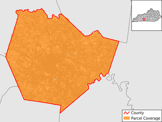 Warren County Kentucky GIS Parcel Data Download Coverage