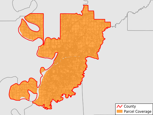 Warren County Mississippi GIS Parcel Data Download Coverage