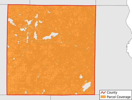 Waukesha County Wisconsin GIS Parcel Data Download Coverage