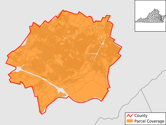 Waynesboro City Virginia GIS Parcel Data Download Coverage