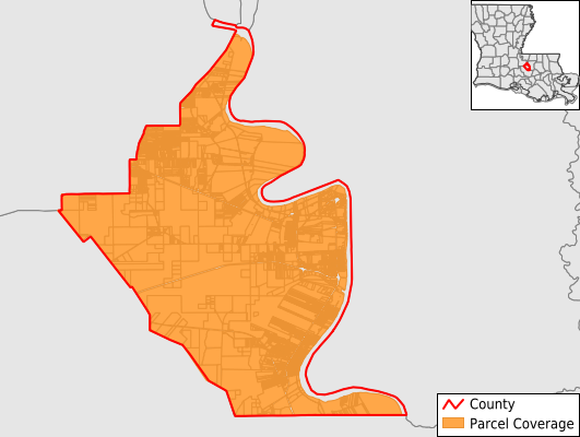 West Baton Rouge Parish Louisiana GIS Parcel Data Download Coverage