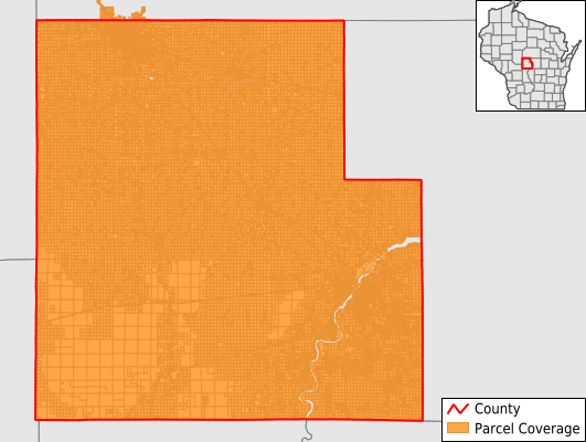 Wood County Wisconsin GIS Parcel Data Download Coverage