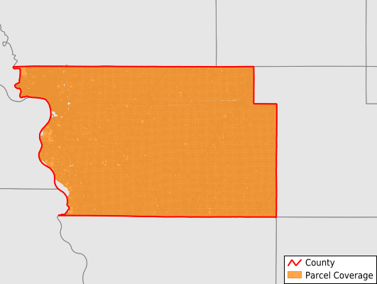 Woodbury County Iowa GIS Parcel Data Download Coverage