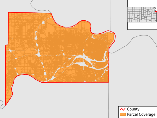 Wyandotte County Kansas GIS Parcel Data Download Coverage