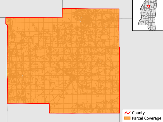 Yalobusha County Mississippi GIS Parcel Data Download Coverage